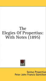 the elegies of propertius with notes_cover