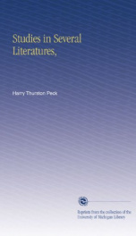 studies in several literatures_cover