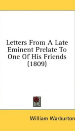 letters from a late eminent prelate to one of his friends_cover