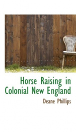 horse raising in colonial new england_cover