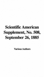 Scientific American Supplement, No. 508, September 26, 1885_cover