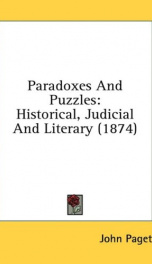 paradoxes and puzzles historical judicial and literary_cover