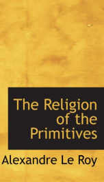 the religion of the primitives_cover