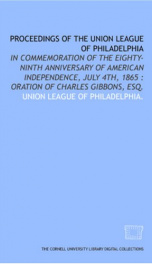 proceedings of the union league of philadelphia in commemoration of the eighty_cover