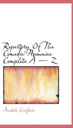 Repertory of the Comedie Humaine_cover