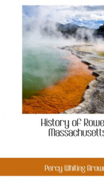 history of rowe massachusetts_cover