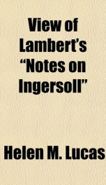 view of lamberts notes on ingersoll_cover