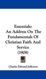 essentials an address on the fundamentals of christian faith and service_cover