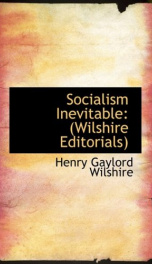 socialism inevitable wilshire editorials_cover