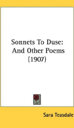 sonnets to duse and other poems_cover