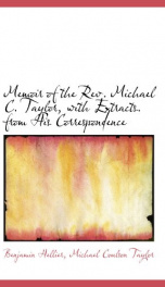 memoir of the rev michael c taylor with extracts from his correspondence_cover