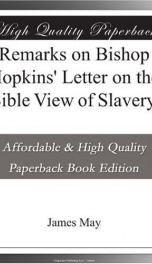 remarks on bishop hopkins letter on the bible view of slavery_cover