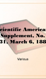 Scientific American Supplement, No. 531, March 6, 1886_cover