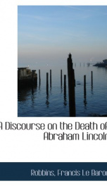 a discourse on the death of abraham lincoln_cover