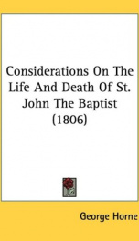 considerations on the life and death of st john the baptist_cover