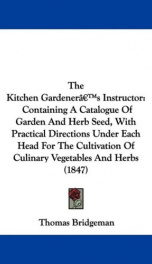 the kitchen gardeners instructor containing a catalogue of garden and herb se_cover
