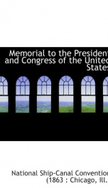 memorial to the president and congress of the united states_cover