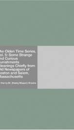 The Olden Time Series, Vol. 5: Some Strange and Curious Punishments_cover