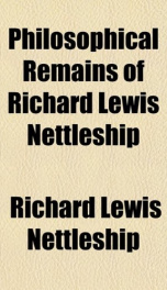 philosophical remains of richard lewis nettleship_cover