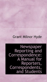 Newspaper Reporting and Correspondence_cover