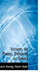 lectures on poetry delivered at oxford_cover