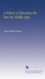 a history of education before the middle ages_cover