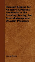 pheasant keeping for amateurs a practical handbook on the breeding rearing an_cover