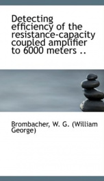 detecting efficiency of the resistance capacity coupled amplifier to 6000 meters_cover