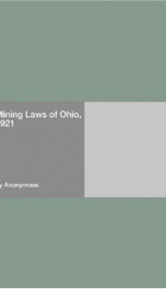 Mining Laws of Ohio, 1921_cover