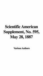 Scientific American Supplement, No. 595, May 28, 1887_cover