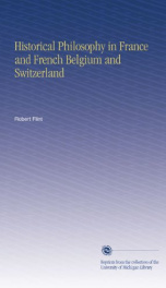 historical philosophy in france and french belgium and switzerland_cover
