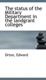 the status of the military department in the landgrant colleges_cover