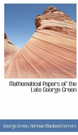 mathematical papers of the late george green_cover