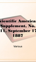 Scientific American Supplement, No. 611, September 17, 1887_cover