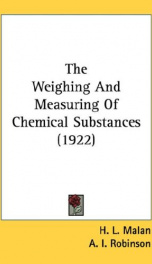 the weighing and measuring of chemical substances_cover
