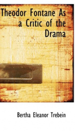 theodor fontane as a critic of the drama_cover