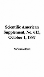 Scientific American Supplement, No. 613, October 1, 1887_cover