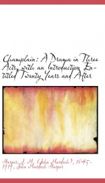 champlain a drama in three acts_cover