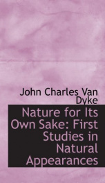 nature for its own sake first studies in natural appearances_cover