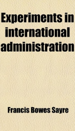 experiments in international administration_cover