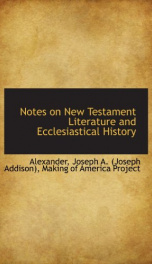 notes on new testament literature and ecclesiastical history_cover