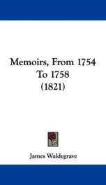 memoirs from 1754 to 1758_cover