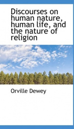 discourses on human nature human life and the nature of religion_cover