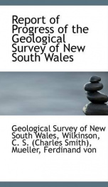 report of progress of the geological survey of new south wales_cover