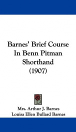 barnes brief course in benn pitman shorthand_cover