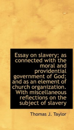 essay on slavery as connected with the moral and providential government of god_cover