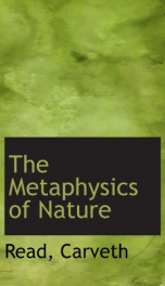 the metaphysics of nature_cover