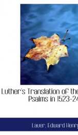 luthers translation of the psalms in 1523 24_cover