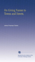 on giving names to towns and streets_cover