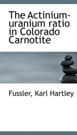 the actinium uranium ratio in colorado carnotite_cover